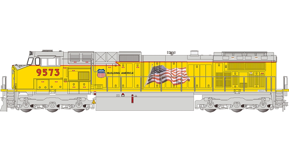 Dash-9 - Union Pacific #9573 (Yellow Sill)