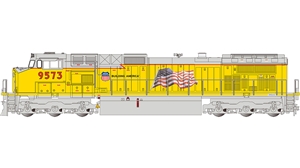 90918 Dash-9 - Union Pacific #9573 (Yellow Sill)