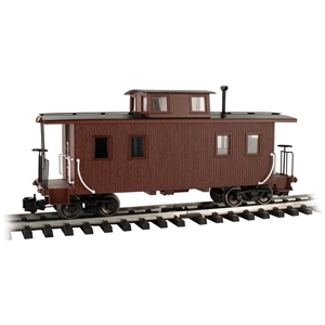 Center Cupola Caboose - Painted, Unlettered - Brown