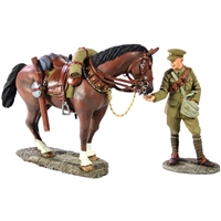 1916-18 British Lancer Feeding Horse - 2 Piece Set