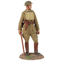1916-18 British Infantry Officer Standing with Walking Stick