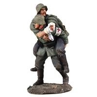 1916-18 German Medic Carrying Wounded Soldier - 2 Piece Set