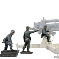 "Surveying the Field" Three Members of a German 88 FlaK Gun