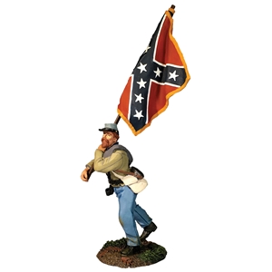 Confederate Infantry Flagbearer Advancing, ANV Battle Flag