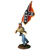 Confederate Infantry Flagbearer Advancing, ANV Battle Flag