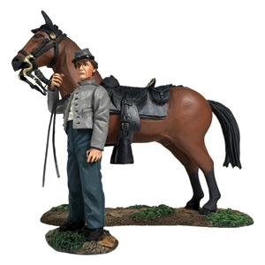 Confederate Orderly Holding Horse - 2 Piece Set