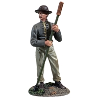Confederate Artillery Crewman with Sponge and Rammer