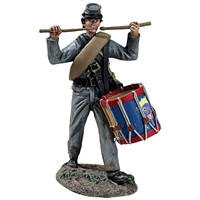 Confederate Drummer Marching
