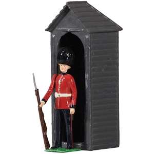 B49038 British Scots Guardsman with Sentry Box