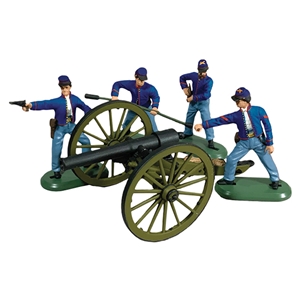 B52109 10 pound Parrott Cannon with 4 Union Artillery Crew