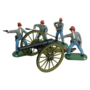 B52110 10 Pound Parrott Cannon with 4 Confederate Artillery Crew