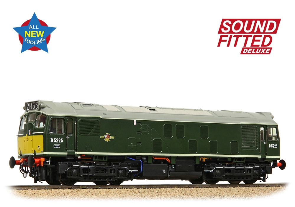 Bachmann Europe plc - Class 25/1 D5225 BR Green (Small Yellow Panels)
