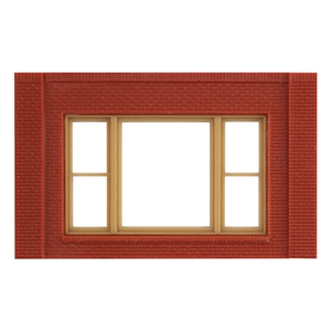 DPM30167 Single Storey 20th Century Window Wall (x4)