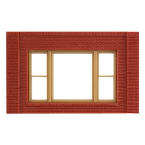 DPM30167 Single Storey 20th Century Window Wall (x4)