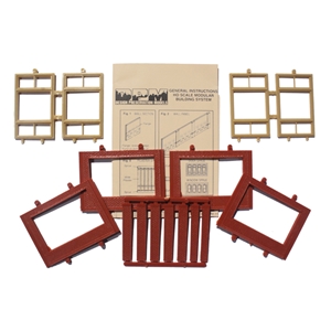 DPM30167 Single Storey 20th Century Window Wall (x4)