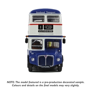 E42304 AEC Routemaster RCL2256 Southend Transport 121, Service 1 - offside view - Front on view