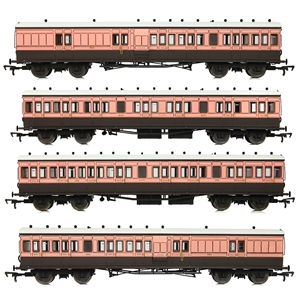 E86011 LSWR Cross Country 4-Coach Pack LSWR Salmon & Brown