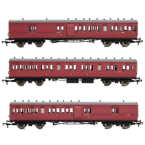 E86014 LSWR Cross Country 3-Coach Pack BR Crimson