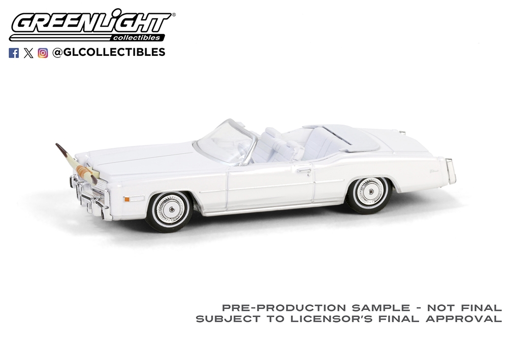 1976 Cadillac Eldorado Convertible-White With Bull Horns Hood Ornament