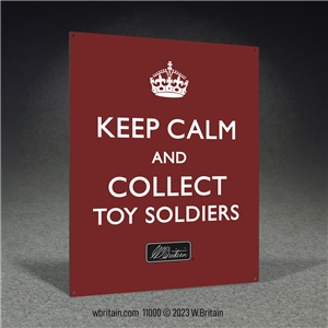Keep Calm & Collect Toy Soldiers Metal Sign 12.5" x 16"