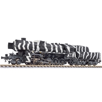 Steam loco, BR 52, 52 3109, winter camouflage, Museum Sinshe