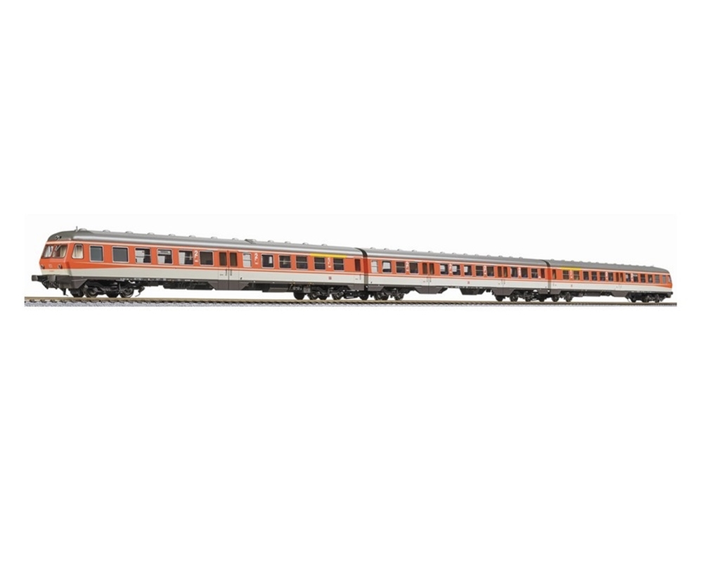 Diesel railcar, BR 614/914, orange/grey, 3-units conv., DB AG, era V