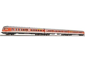 L133169 Diesel railcar, BR 614/914, blood orange/grey, 3-units, DB, era IV