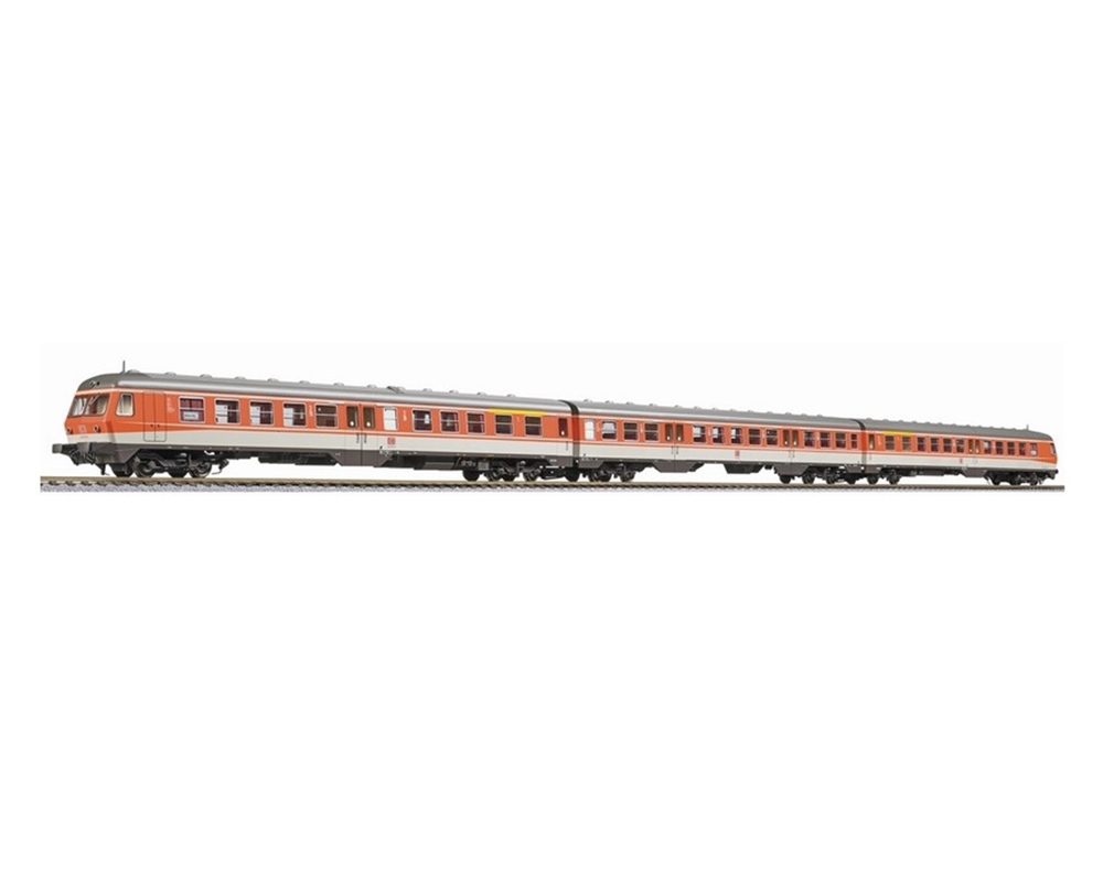 Diesel railcar, BR 614/914, orange/grey, 3-units, DB AG, era V [AC]