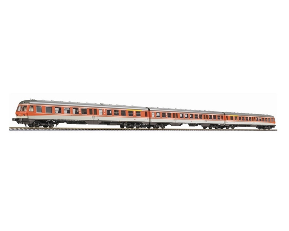Diesel railcar, BR 614/914, orange/grey, 3-units, DB AG, era V [AC]