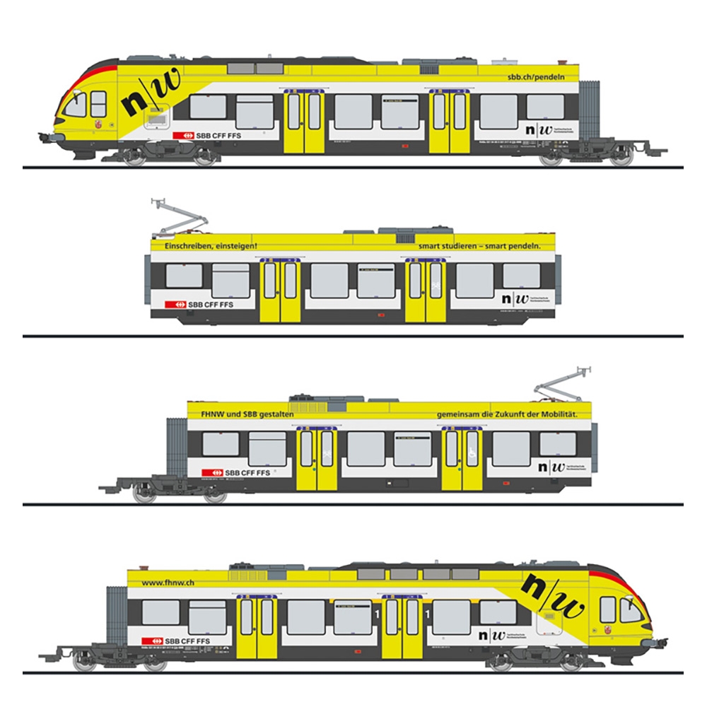 4-part electric multiple unit, "FLIRT", SBB-CFF, Ep.VI, WS dig.