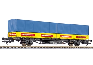 L235224 flat wagon, period IV, DB, Lgjs 571.1, 440 4 668-1, with 2 intermodal