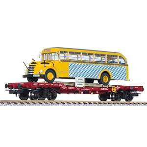 Flat Wagon OBB with omnibus 'Graef+Stift' SLB Ep.V