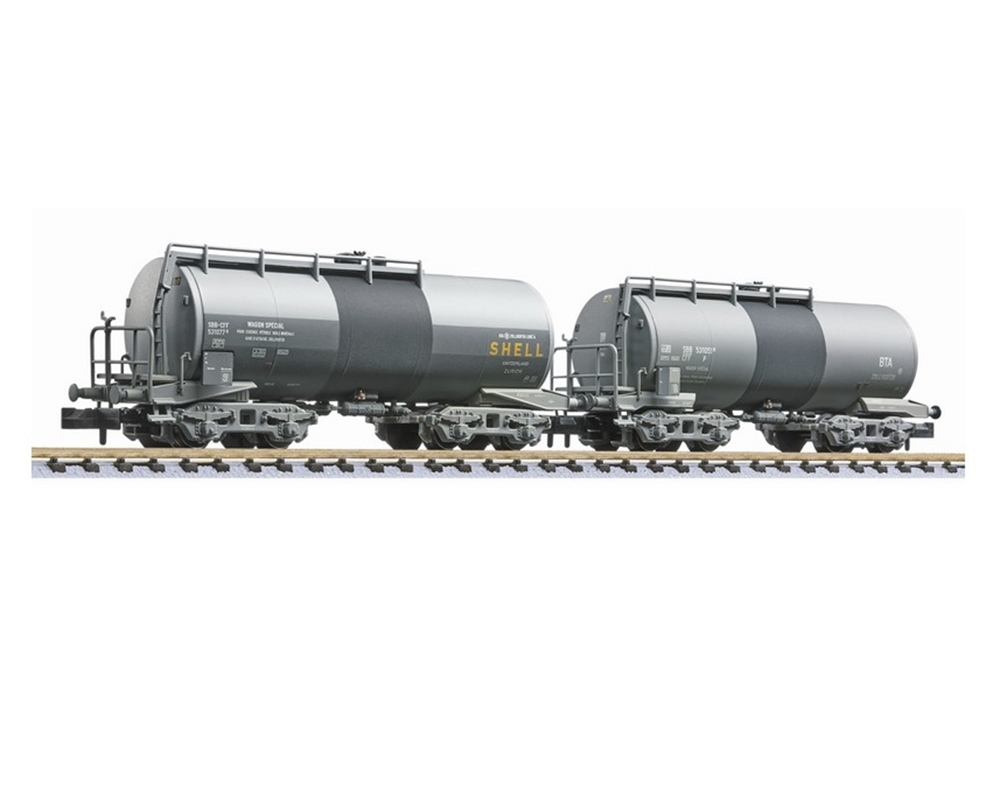 2-unit set, 4-axle tank wagon, "B.T.A.", SBB-CFF, era III
