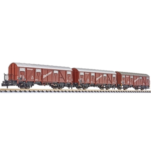 3-unit set, closed wagon, Tnomhs 59, "BANANEN", DB, Ep.III