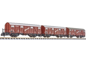 L260143 3-unit set, closed wagon, Tnomhs 59, "BANANEN", DB, Ep.III