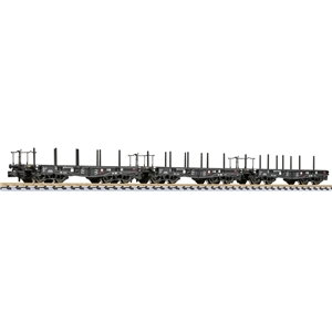 L260165 3-unit set, 4-axle heavy duty wagon, Sskra, DRB, Ep.II