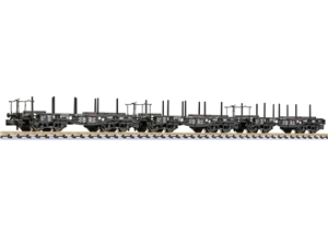 L260165 3-unit set, 4-axle heavy duty wagon, Sskra, DRB, Ep.II