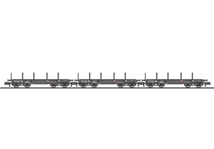 L260167 3-piece set, 4-axle heavy-duty wagon, SSy 45, DB, Ep.III