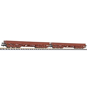 L260192 2-Unit Set 6-Axle Heavy Load Wagon DR (Samms 4860) Brown Era IV