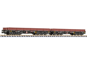 L260198 2-Unit Set 6-Axle Heavy Load Wagon DB (AG) Brown/Black Ep.V