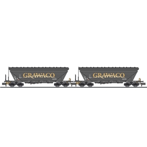 L260224 2 pce, grain transport wagon, Uagpps, "GRAWACO", Netherlands, Ep.VI