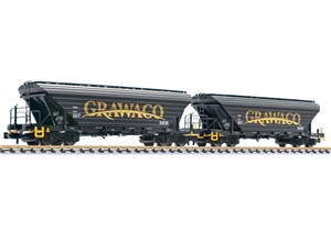 L260224 2 pce, grain transport wagon, Uagpps, "GRAWACO", Netherlands, Ep.VI