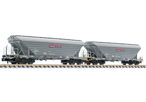 L260229 2-piece set, grain transport wagon, Uagpps, "NACCO", Germany, Ep.VI