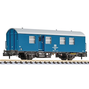 Conversion railway service car, "Bürowagen 412", DB, ozeanblau, Ep. I