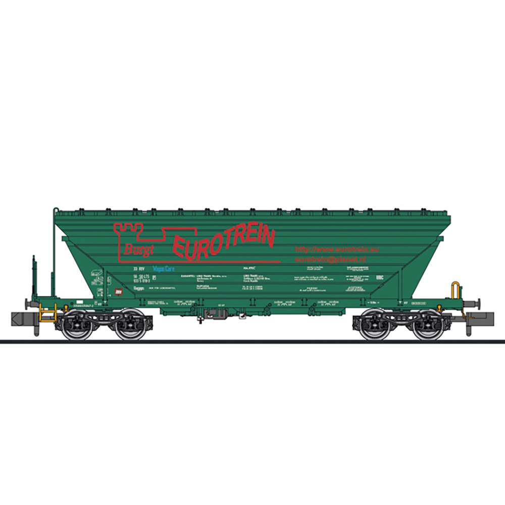 Grain Wagon Uagpps, ‘Burgt EUROTREIN’, SK, green, Era V-VI