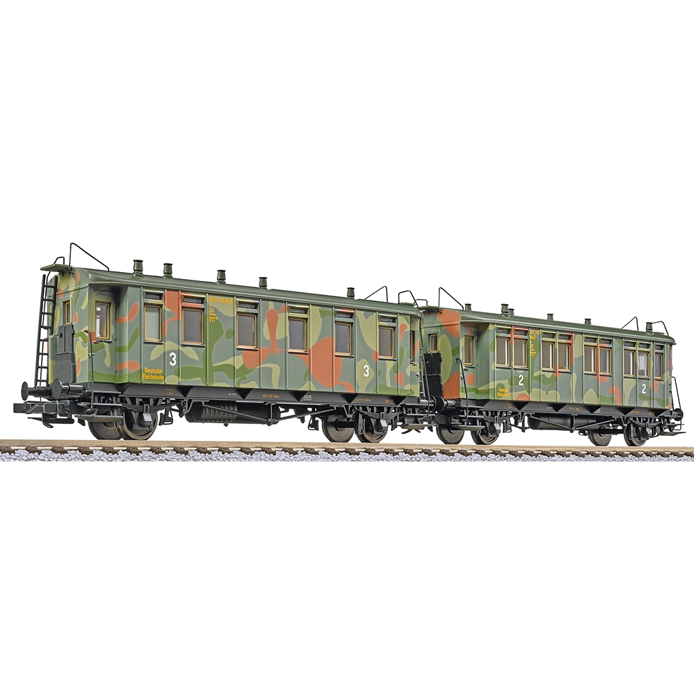 2-Unit Set Short Coaches (2nd and 3rd Class) Ep.II Camouflaged