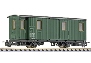 L344430 2-axle baggage car D/s 6408, green
