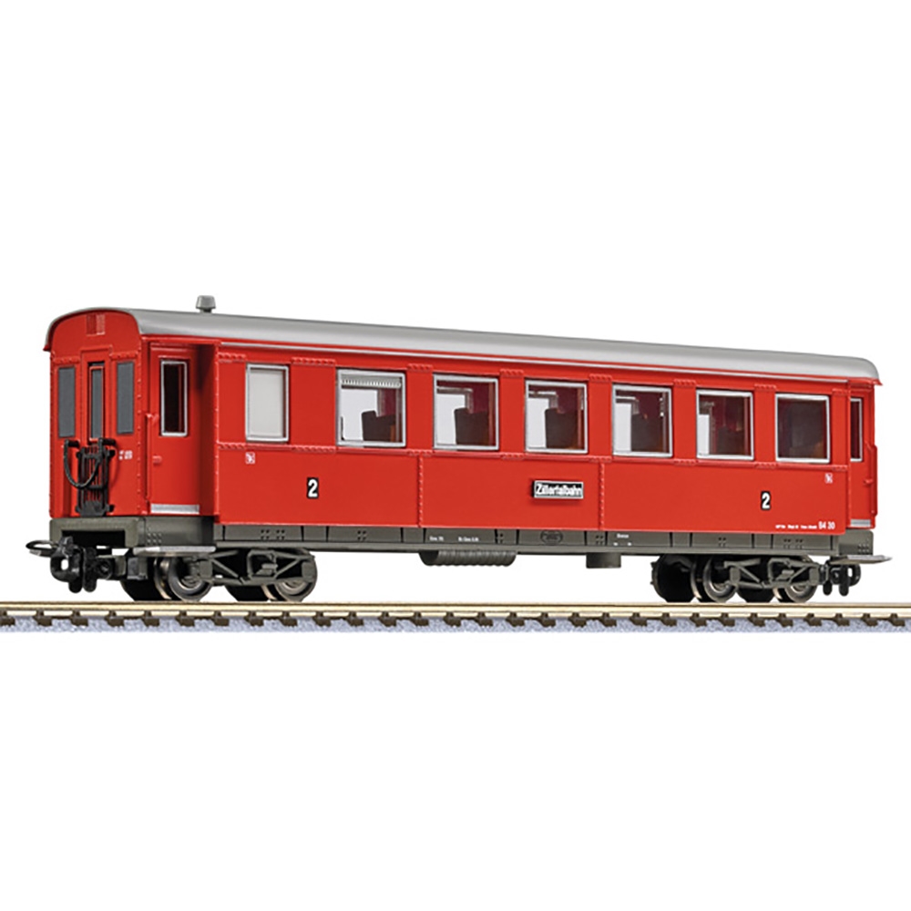 4-axle passenger coach, B4 30, Zillertalbahn, red, Ep.VI