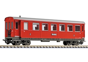 L344557 4-axle passenger coach, B4 30, Zillertalbahn, red, Ep.VI