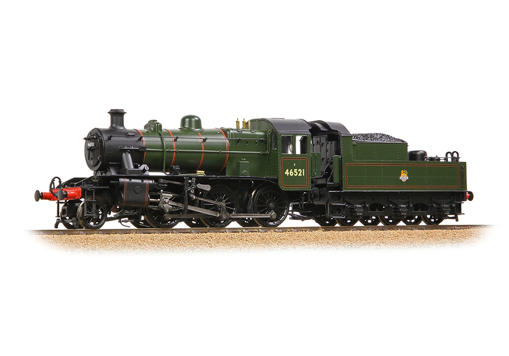 Bachmann Europe plc - LMS Ivatt 2MT 46521 BR Lined Green (Early Emblem)